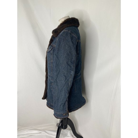 Women’s size medium Marvin Richards faux fur lined denim heavyweight jacket - Picture 5 of 7
